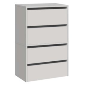 Szafka na Buty Topeshop Na Obuwie Modo X2 Biel 36x60x88 cm 1 szt.