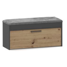 Szafka Na Buty Topeshop Parma Antracyt Dąb Artisan 35x100x49 cm 1 szt.