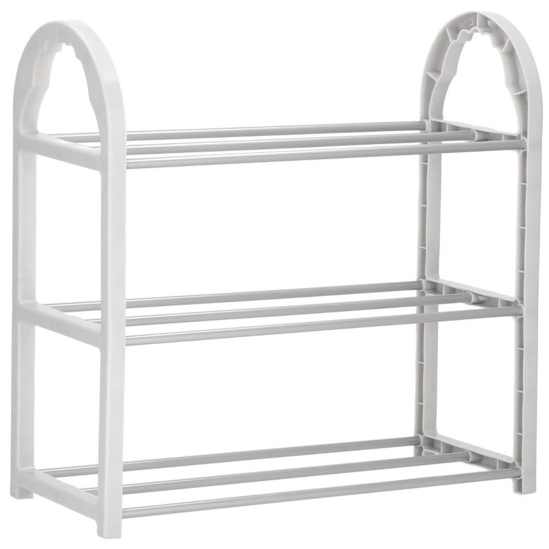 Szafka na buty z metalowymi 3 półkami Springos regał szary 1 szt.