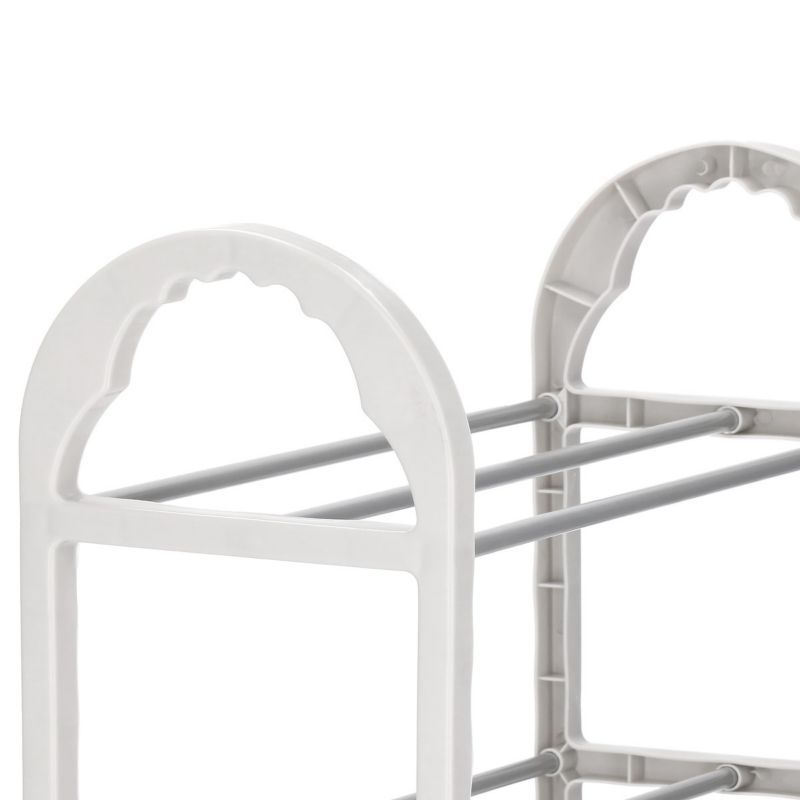 Szafka na buty z metalowymi 3 półkami Springos regał szary 1 szt.
