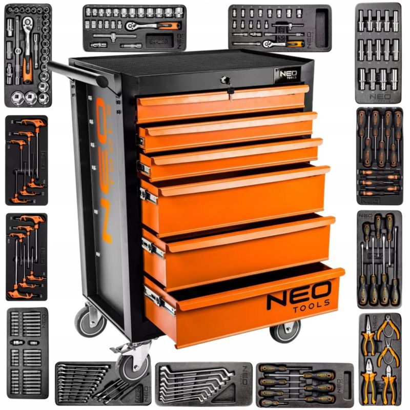 Szafka narzędziowa NEO TOOLS wózek narzędziowy z wyposażeniem 187