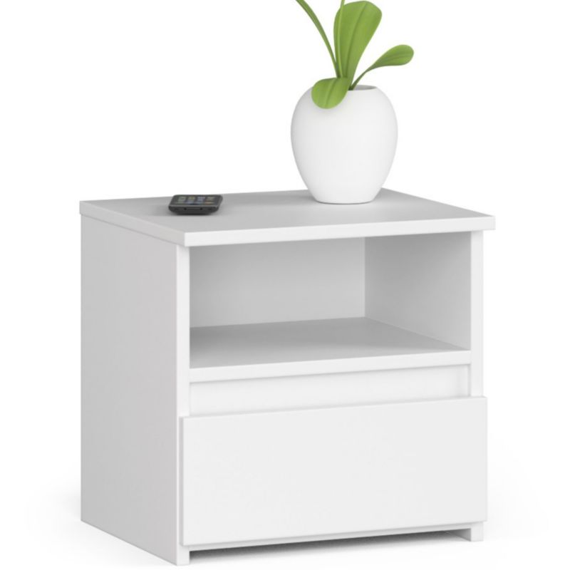 Szafka nocna Akord CL1 Biała 40 cm 1 szuflada kolor Biały mat 1 półka 40x35x40 cm 1 szt.