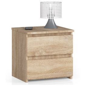 Szafka nocna Akord CL2 Dąb Sonoma 40 cm 2 szuflady kolor Dąb Sonoma mat 40x35x40 cm 1 szt.