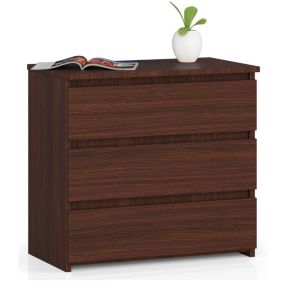 Szafka nocna Akord CL3 Wenge 60 cm 3 szuflady kolor Wenge mat 60x35x57 cm 1 szt.