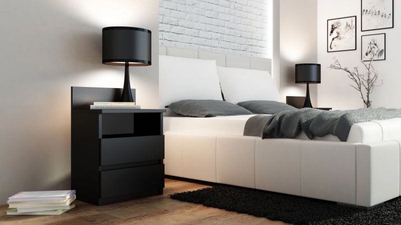 Szafka Nocna Topeshop Malwa M1 Czarny 32x40x59 cm 1 szt.