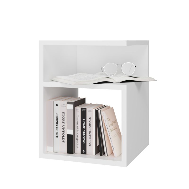 Szafka Nocna Topeshop Stolik Tini Biel 30x30x40 cm 1 szt.