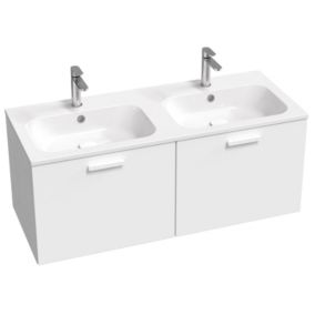 Szafka pod podwójną umywalkę Ravak SD 1200 CHROME biała/biała uchwyt biały 1 szt