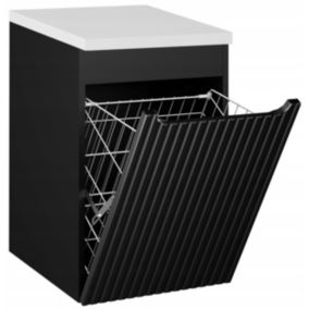 Szafka pod Umywalkę łazienkowa 40 cm Wisząca z Blatem Biały Nova Black Czarna Furnidea 1 szt.