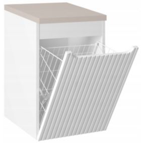 Szafka pod Umywalkę łazienkowa 40 cm Wisząca z Blatem Kaszmir Nova White Biała Furnidea 1 szt.
