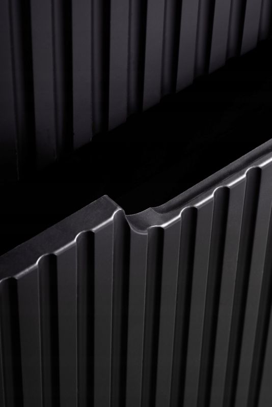 Szafka pod Umywalkę łazienkowa 50 cm Wisząca z Blatem Czarny Nova Black Czarna z Umywalką Furnidea 1szt.