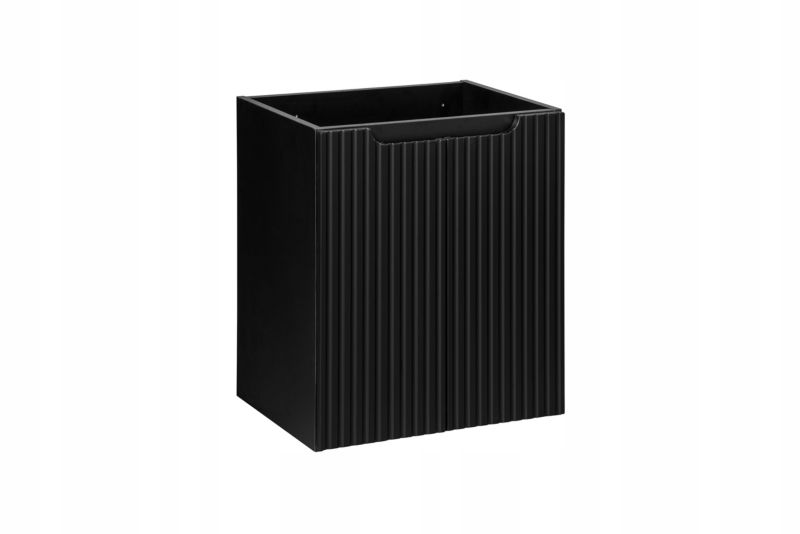 Szafka pod Umywalkę łazienkowa 50 cm Wisząca z Blatem Dąb Nova Black Czarna z Umywalką Furnidea 1 szt.