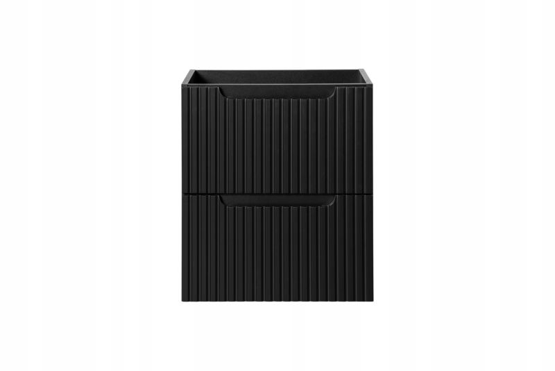 Szafka pod Umywalkę łazienkowa 50 cm Wisząca z Blatem Dąb Nova Black Czarna z Umywalką Furnidea 1 szt.
