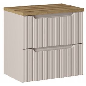 Szafka pod Umywalkę łazienkowa 60 cm Wisząca z Blatem Dąb Nova Kaszmir Kaszmirowa Szuflady Furnidea 1 szt.