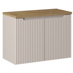 Szafka pod Umywalkę łazienkowa 80 cm Wisząca z Blatem Dąb Nova Kaszmir Kaszmirowa Furnidea 1 szt.