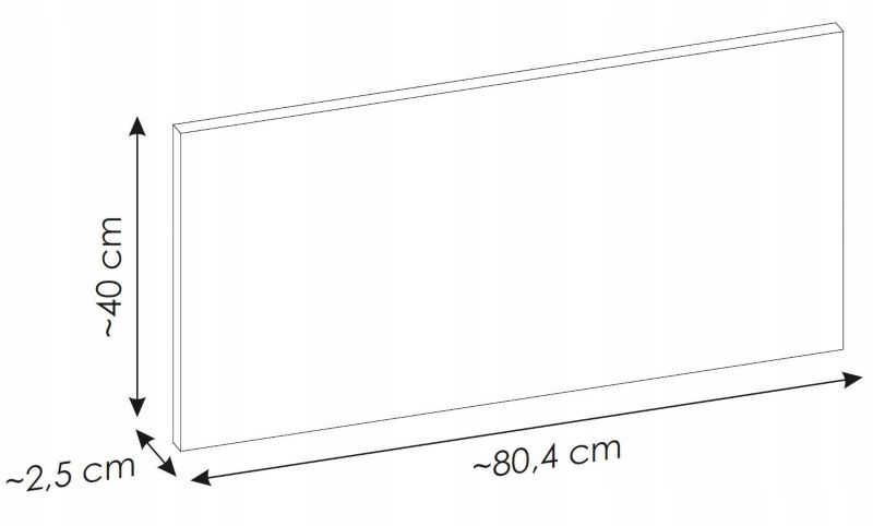 Szafka pod Umywalkę łazienkowa 80 cm Wisząca z Blatem Dąb Nova White Biała z Umywalką Furnidea 1szt.