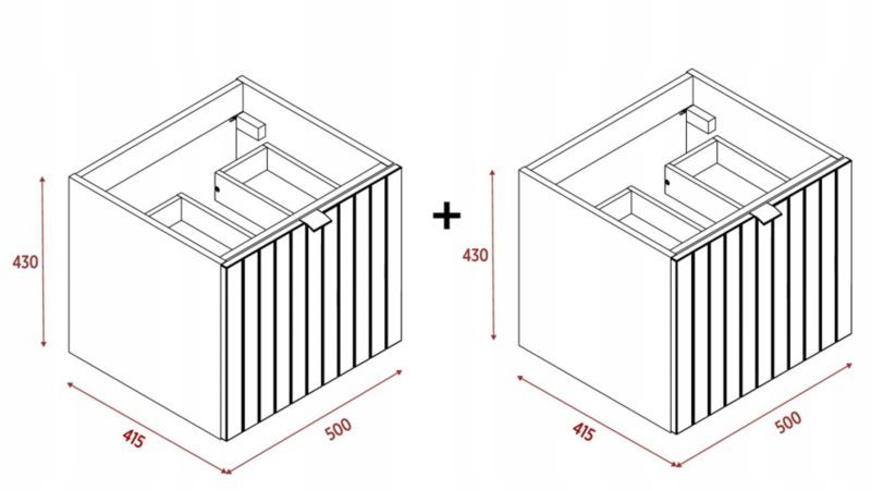 Szafka pod umywalkę Furnidea 100 cm kaszmir lakierowana Harmo 1szt.