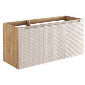 Szafka pod umywalkę Furnidea 120 cm beżowy dąb front 3D MDF Luxor 1 szt.