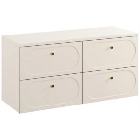 Szafka pod umywalkę Furnidea 120 cm beż piaskowy Donna Sand z blatem 1 szt.