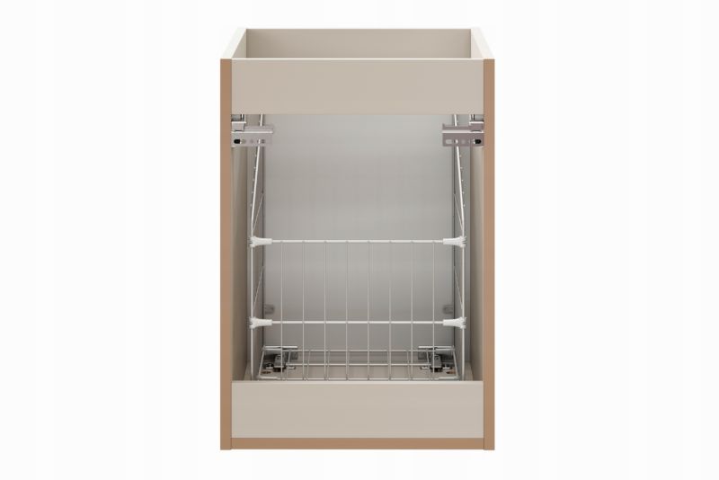 Szafka pod umywalkę Furnidea 120 cm kaszmir ryflowana z koszem na pranie  Adel 1 szt.
