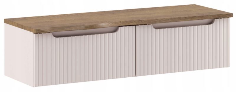 Szafka pod umywalkę Furnidea 120 cm z blatem kaszmir dąb Casella Nova 1 szt.