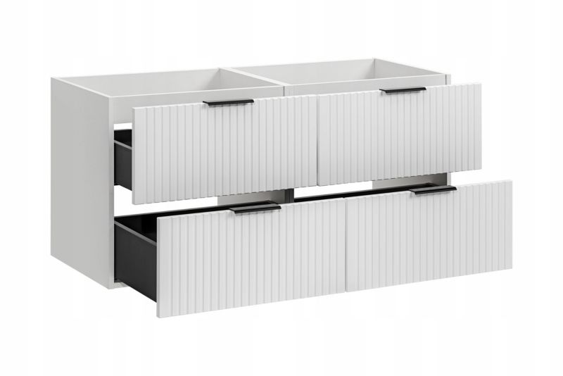 Szafka pod umywalkę Furnidea 160 cm biały mat ryflowany Adel 1 szt.
