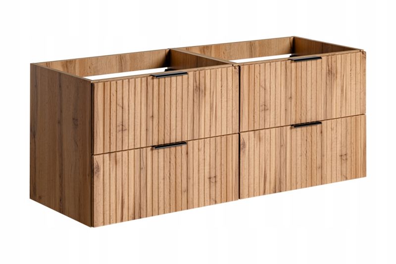 Szafka pod umywalkę Furnidea 160 cm dąb Wotan ryflowany Adel 1 szt.