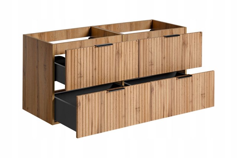 Szafka pod umywalkę Furnidea 160 cm dąb Wotan ryflowany Adel 1 szt.