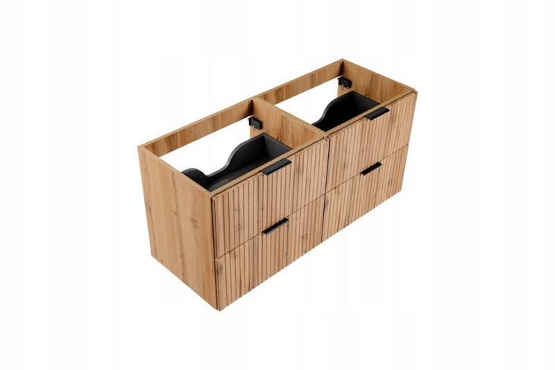 Szafka pod umywalkę Furnidea 160 cm dąb Wotan ryflowany Adel 1 szt.