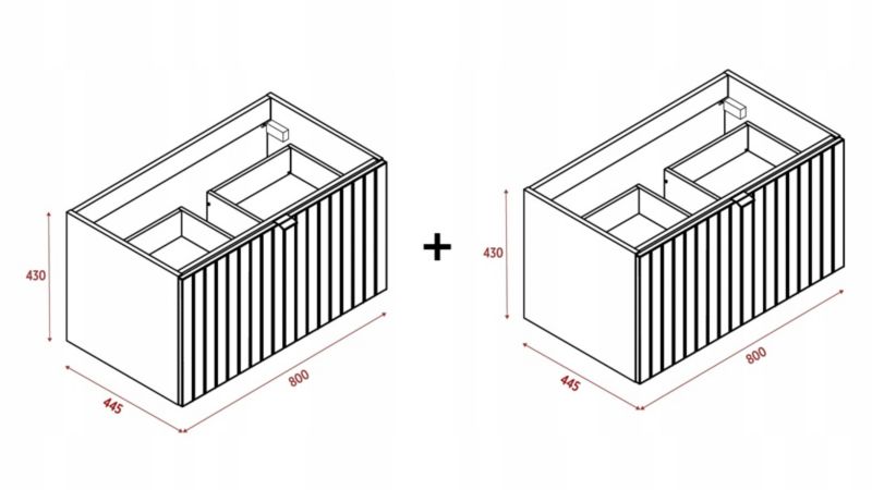 Szafka pod umywalkę Furnidea 160 cm lakierowana frezowana zielony półmat Harmo 1 szt.