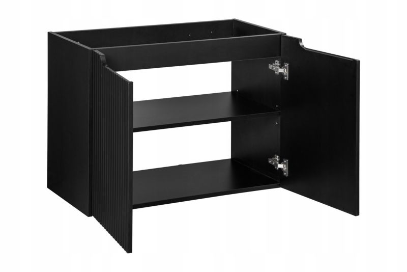 Szafka pod Umywalkę Furnidea 160 cm Wisząca z Blatem Nova Black Czarna 1 szt.