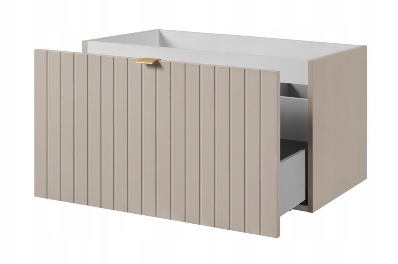 Szafka pod umywalkę Furnidea 161 cm z blatem kaszmir naturalny Harmo 1 szt.