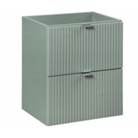 Szafka pod umywalkę Furnidea 50 cm wisząca szałwia ryflowane fronty LINE REED GREEN 1 szt.