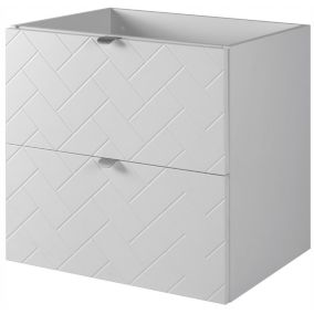 Szafka pod umywalkę Furnidea 60 cm biała wisząca frezowana Trend 1 szt.