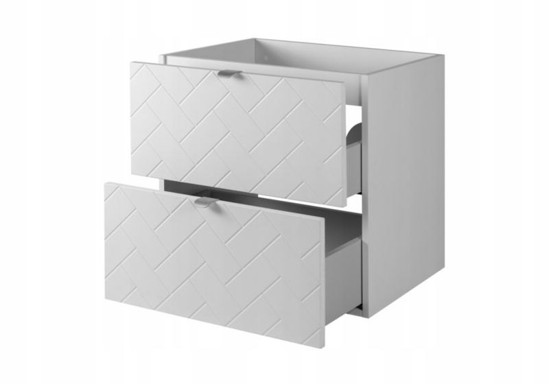 Szafka pod umywalkę Furnidea 60 cm biała wisząca frezowana Trend 1 szt.