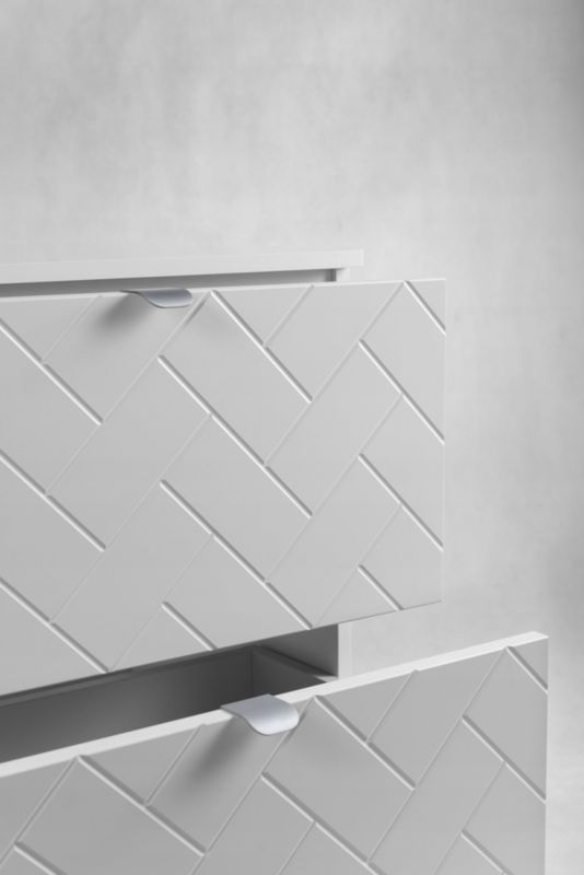 Szafka pod umywalkę Furnidea 60 cm biała wisząca frezowana Trend 1 szt.