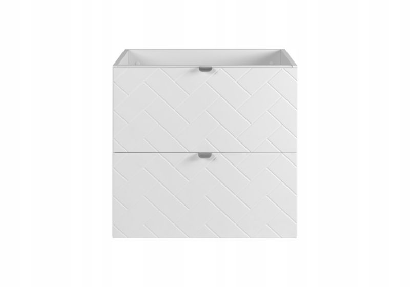 Szafka pod umywalkę Furnidea 60 cm biała wisząca frezowana Trend 1 szt.