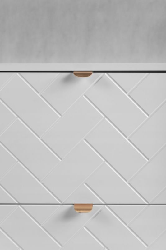Szafka pod umywalkę Furnidea 60 cm biała wisząca frezowana Trend 1 szt.