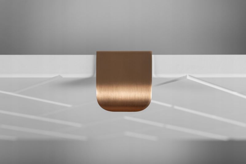 Szafka pod umywalkę Furnidea 60 cm biała wisząca z blatem dąb wotan frezowane szuflady Trend 1 szt.