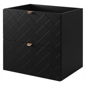 Szafka pod umywalkę Furnidea 60 cm czarna wisząca frezowana Trend 1 szt.