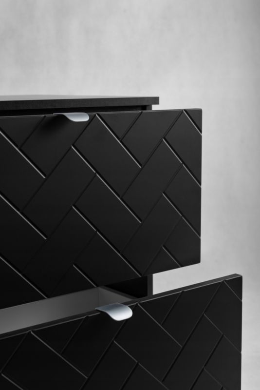 Szafka pod umywalkę Furnidea 60 cm czarna wisząca frezowana Trend 1 szt.