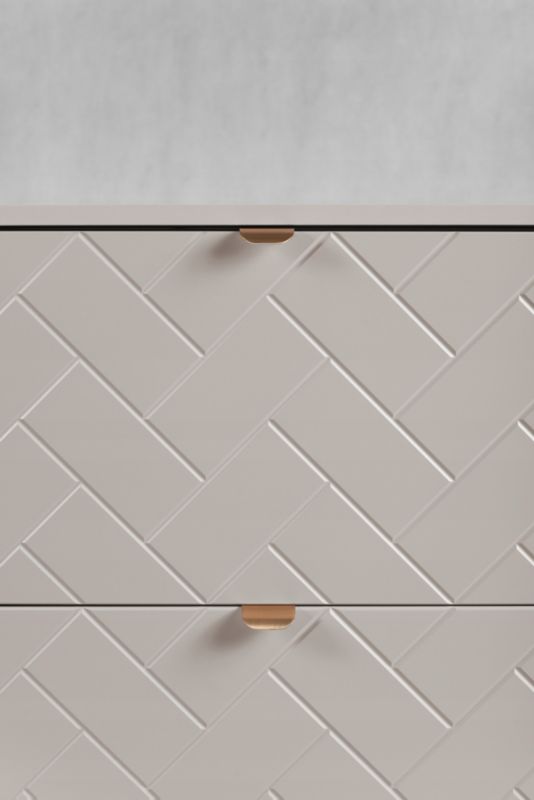 Szafka pod umywalkę Furnidea 60 cm czarna wisząca z blatem dąb wotan frezowane szuflady Trend 1 szt.