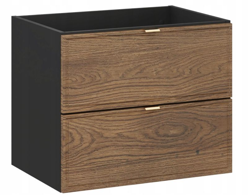 Szafka pod umywalkę Furnidea 60 cm  czarny mat dąb casella Talia Casella 1 szt.