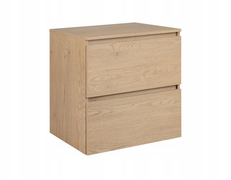 Szafka pod umywalkę Furnidea 60 cm dąb jasny wisząca z blatem Simple 1 szt.