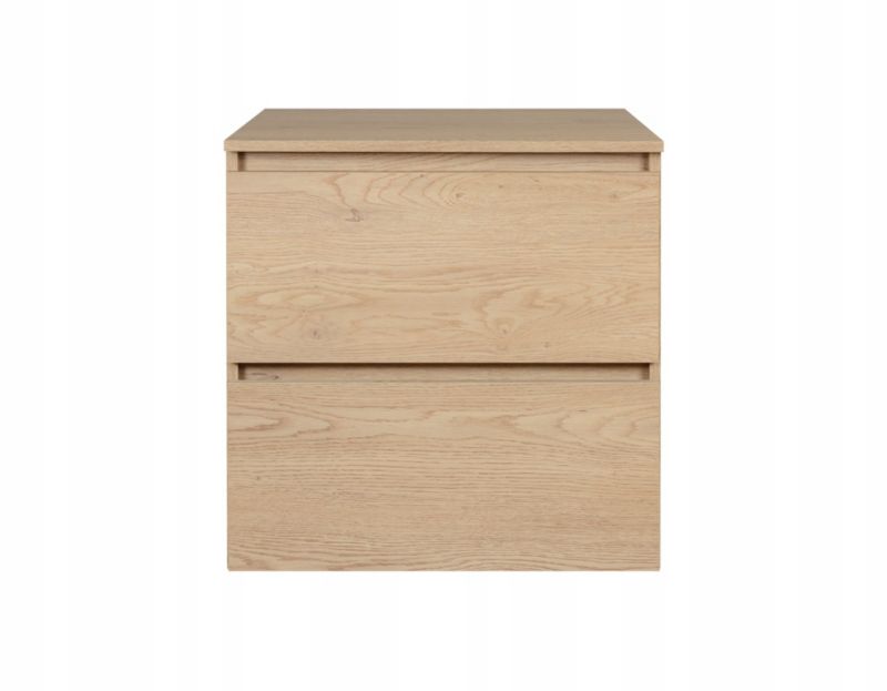 Szafka pod umywalkę Furnidea 60 cm dąb jasny wisząca z blatem Simple 1 szt.