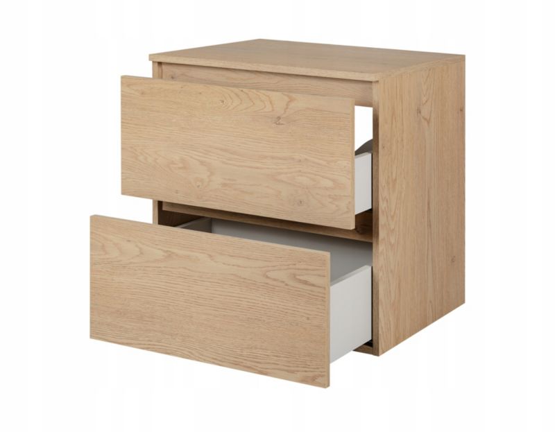 Szafka pod umywalkę Furnidea 60 cm dąb jasny wisząca z blatem Simple 1 szt.