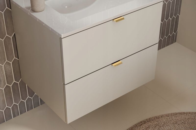 Szafka pod umywalkę Furnidea 60 cm kaszmir 2 szuflady MDF Dalia Cashmere 1 szt.