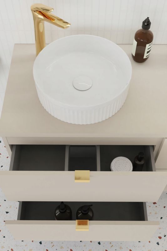 Szafka pod umywalkę Furnidea 60 cm kaszmir 2 szuflady MDF Dalia Cashmere 1 szt.