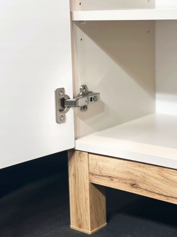 Szafka pod umywalkę Furnidea 60 cm kaszmir dąb Wotan laminowana Bali 1 szt.
