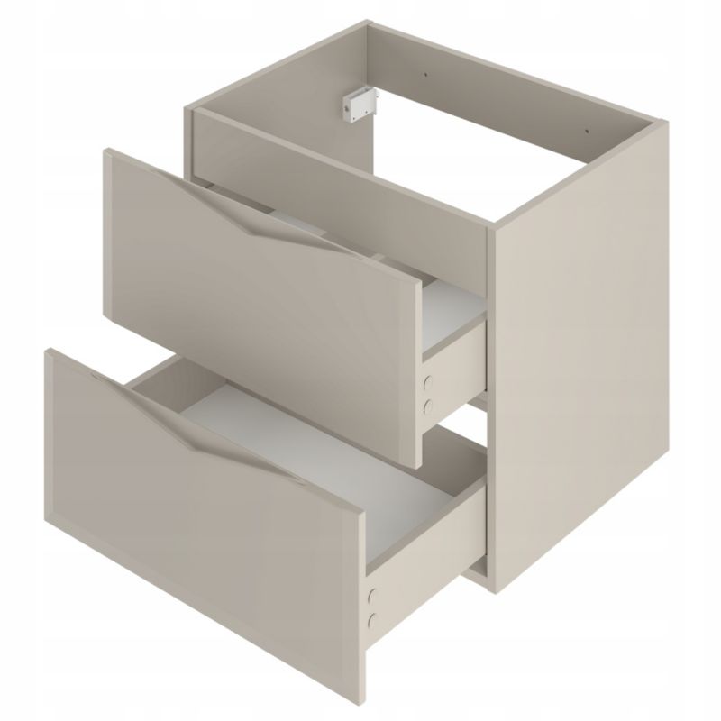 Szafka pod umywalkę Furnidea 60 cm kaszmir mat z blatem Delica 1 szt.