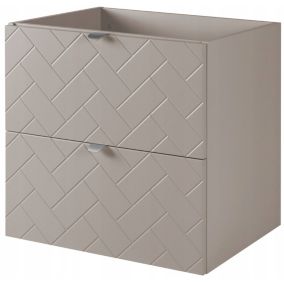 Szafka pod umywalkę Furnidea 60 cm kaszmir wisząca frezowana Trend 1 szt.